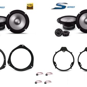 Kit 8 altoparlanti Alpine S2 per Mercedes classe E W212 serie dal 2010 al 2016 Anteriori e Posteriori