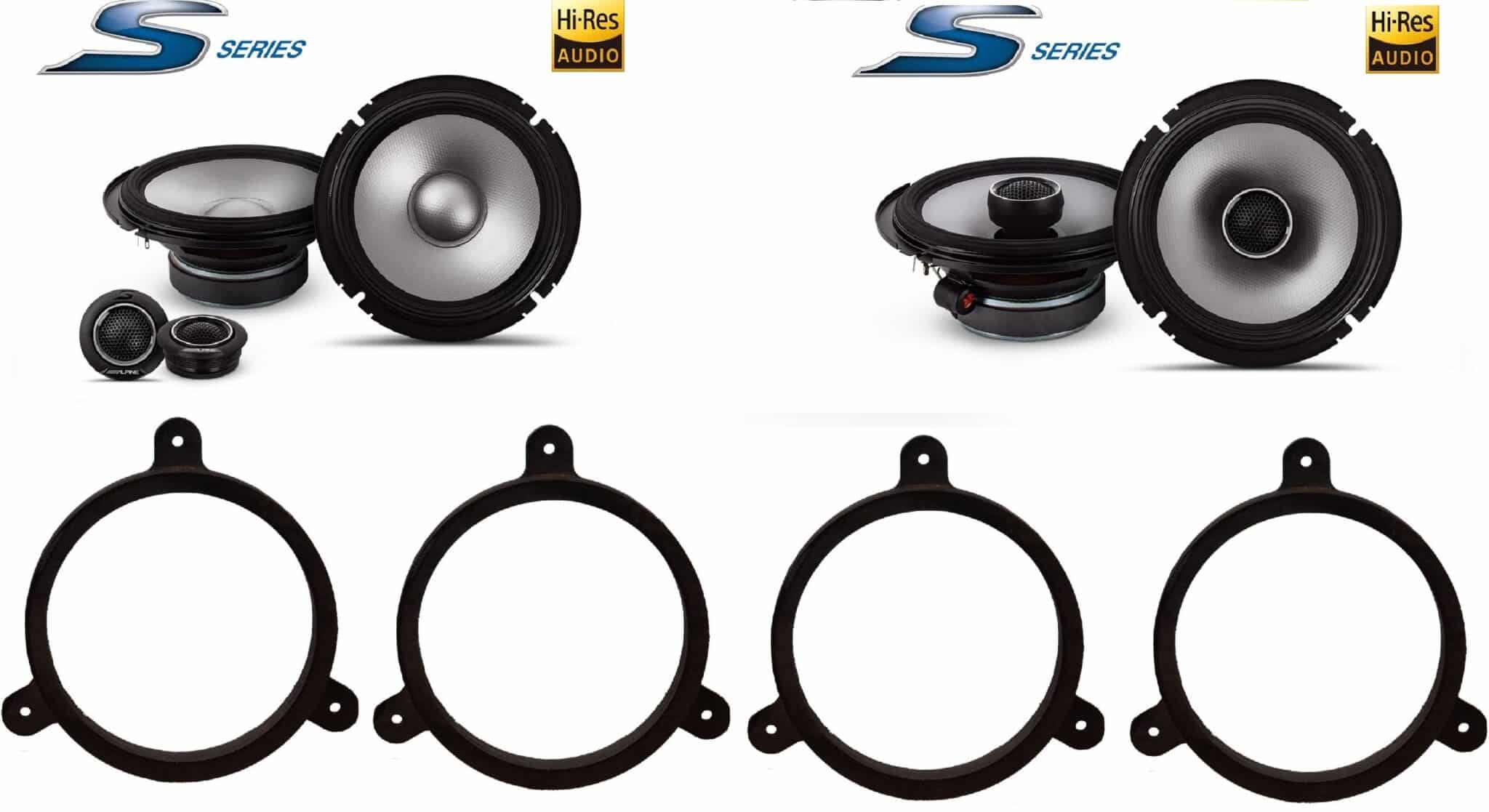 Kit 6 altoparlanti Alpine S2 per Volvo S80 serie 2007÷2017 Anteriori e Posteriori