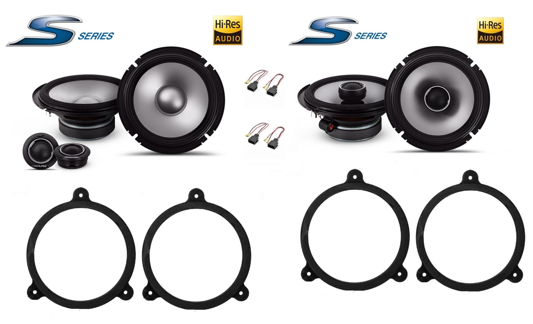Kit 6 altoparlanti Alpine S2 per Subaru Outback BL-BP III serie dal 2003 al 2009