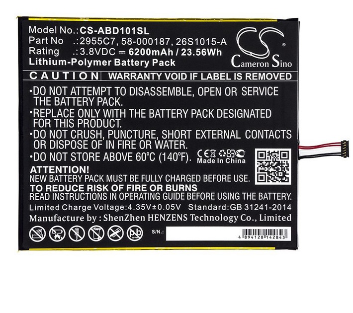 Batteria Li-Polymer compatibile per Amazon Kindle Fire HD10