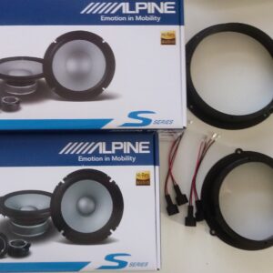 Kit 8 altoparlanti Alpine S2 per AUDI A4 B8 dal 2007 al 2015 Anteriori e Posteriori