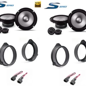 Kit 8 altoparlanti Alpine S2 per Audi A3 Sportback (8PA) Anteriori e Posteriori