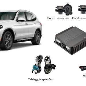 Kit Sound Upgrade Mosconi Focal per BMW X3 G01 Base Audio ASD Bypass Live Cockpit S6U1