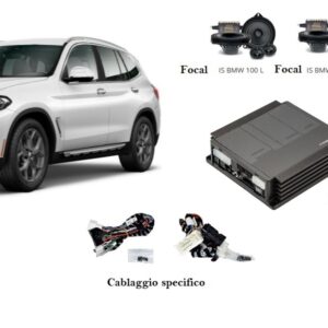 Kit Sound Upgrade Mosconi Focal per BMW X3 G01 Base Audio modulo ASD Live Cockpit Plus S6U2/S6U3