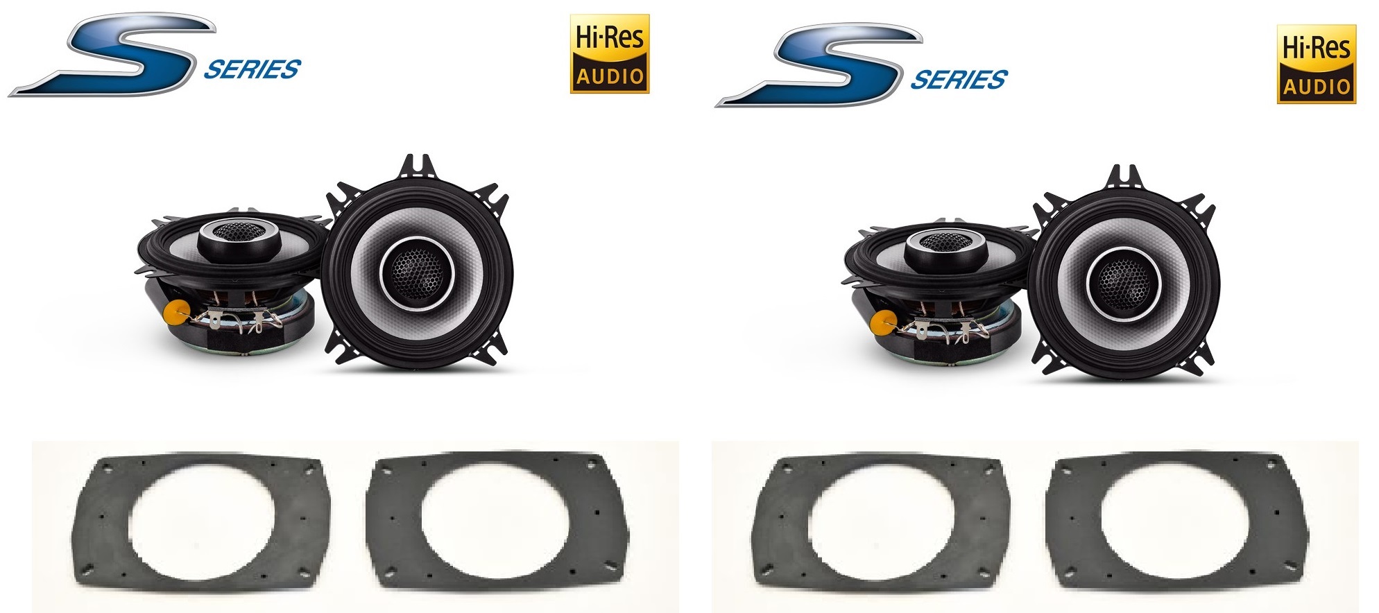 Kit 4 altoparlanti coassiali Alpine S2 per Fiat Croma serie dal 1985 al 1996 tipo 154