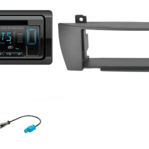 Autoradio Kenwood con CD per BMW X3 (E83)  DAB+ con lettore CD, USB e SD Card, frontalino estraibile e Bluetooth