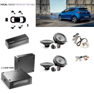 Kit Focal Inside Premium per Renault Clio V 5°serie plug and play + subwoofer