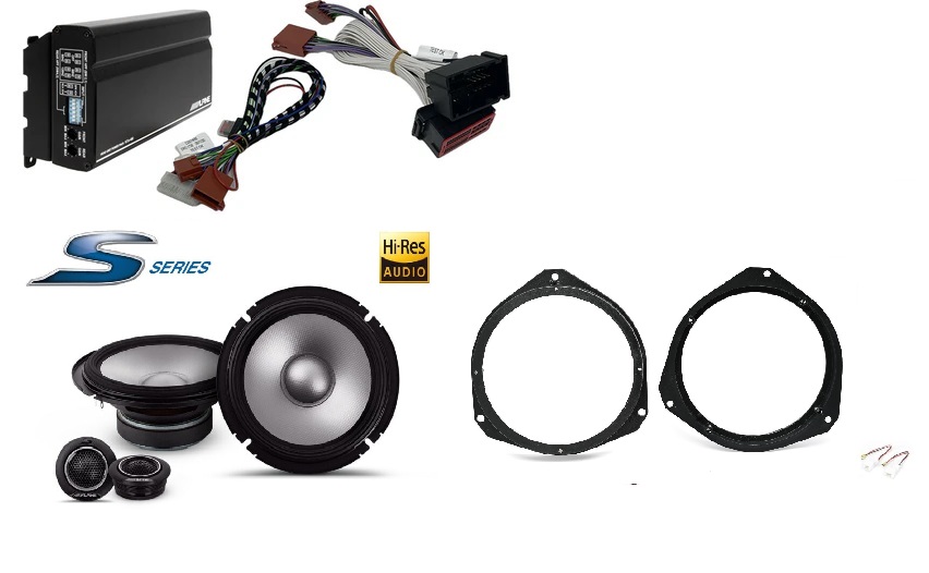 Alpine S2 sistema audio pre-configurato per Fiat 500, Abarth 500, 595, 2016-2022