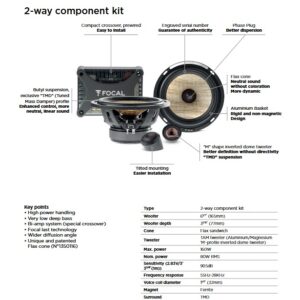 Focal altoparlanti PS 165 FXE  bi-amplifiable per Ferrari F430 serie dal 2004 al 2009