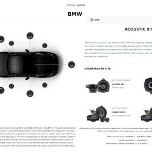 Kit Focal Inside Acoustic 9.1 per BMW serie 3 modello G20 PH 2 Sedan