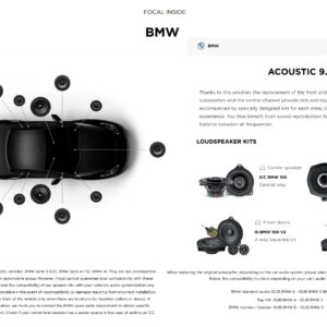 Kit Focal Inside Acoustic 9.2 per BMW serie 3 modello G81 M3 PH 2 Touring