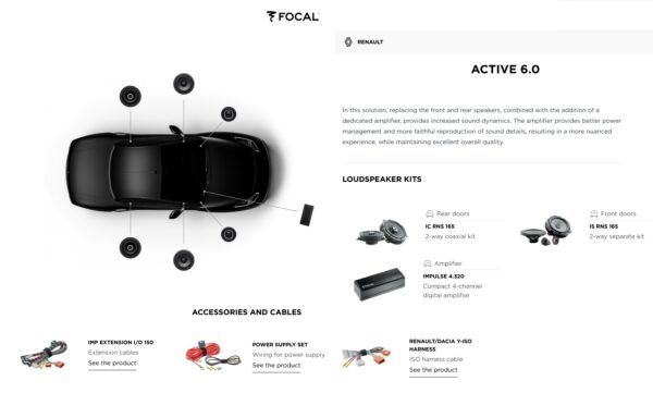 Focal Inside Acoustic 6.0 per Renault  Scenic III serie 2009-2016