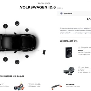 Kit altoparlanti Focal Powered 6.1 per Volkswagen ID 6