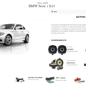 Kit Focal KL Powered 6.2 Impulse per BMW Serie 1 E87 5 porte (2004-2011)