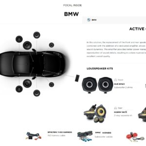 Kit Focal K2 Active 7.0 per BMW serie 1 F21 altoparlanti + amplificatore Plug and play