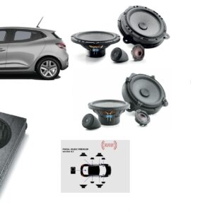 Kit Focal Inside 8.1 per Renault Clio V 5°serie plug and play + subwoofer