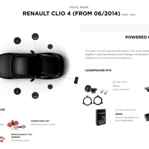 Focal Inside Powered 8.1 per Renault Clio 4 (dal 06/2014 al 2022)