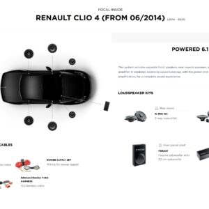 Focal Inside Powered 8.1  per Renault Clio 4 (dal 06/2014 al 2022)