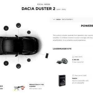 Focal Inside Powered 8.1  per Dacia Duster II  2 (2017-2021)