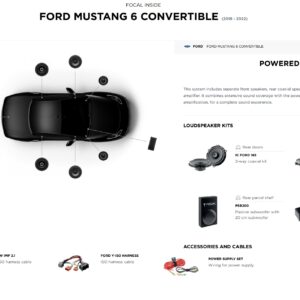 Kit altoparlanti Focal Powered 6.1 per Ford Mustang 6 Convertible (2015 - 2022)