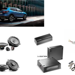 Kit Focal Inside altoparlanti amplificatore  Subwoofer per Nissan Qashqai 2^ serie 14-21