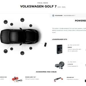Kit Focal Inside Premium 8.1 per Volkswagen VW Golf VII 7