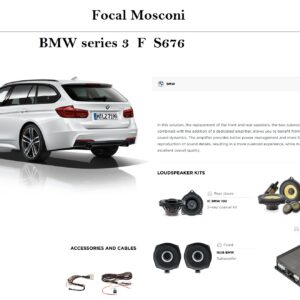 Kit Sound Upgrade Focal K2 Mosconi Pico V2 per BMW serie 3 sistema 676