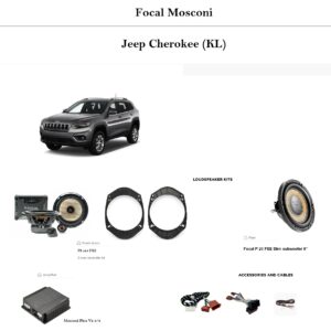Kit sound Focal Mosconi  per Jeep Cherokee serie KL