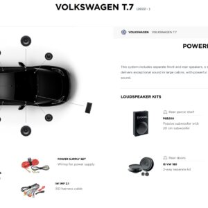 Kit altoparlanti Focal Powered 8.1 per Volkswagen T7 Multivan