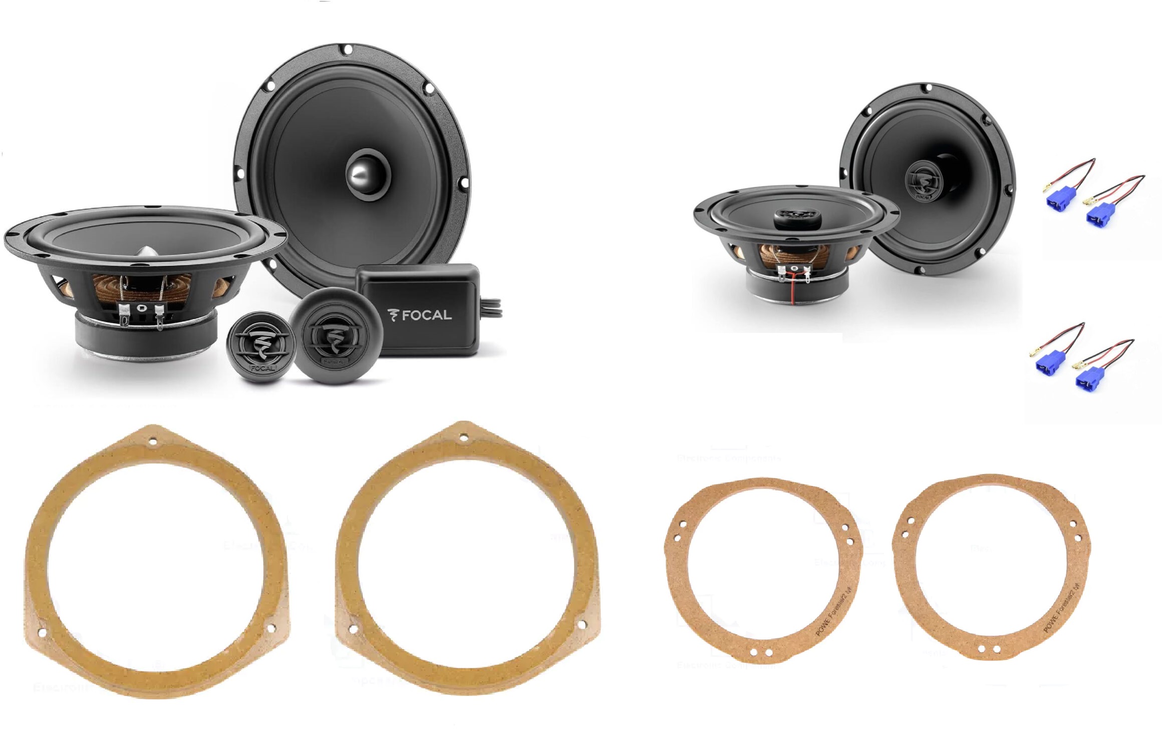 Kit 6 altoparlanti Focal per Subaru Impreza WRX 1993-2007 Anteriori e Posteriori