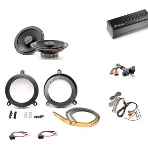 Focal kit completo Subwoofer sottosedile + amplificatore per Mercedes Classe C W203 Plug and play