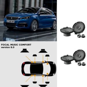 Kit Focal Music Confort 8.0 altoparlanti  per Peugeot 308