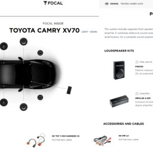 Kit altoparlanti Focal Powered 6.1 per Toyota Camry XV70 (2017 - 2024)