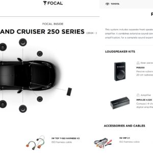 Kit altoparlanti Focal Powered 6.1 per Toyota Land Cruiser 250 series (2024 - )