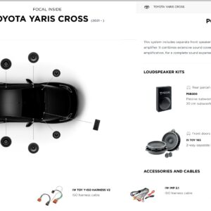 Kit altoparlanti Focal Powered 6.1 per Toyota Yaris Cross (2021-2025)