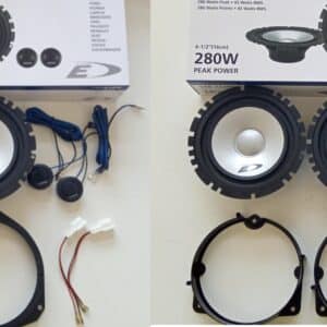 Kit 8 altoparlanti Alpine da 16 cm per Fiat Panda serie 319 Anteriori Posteriori