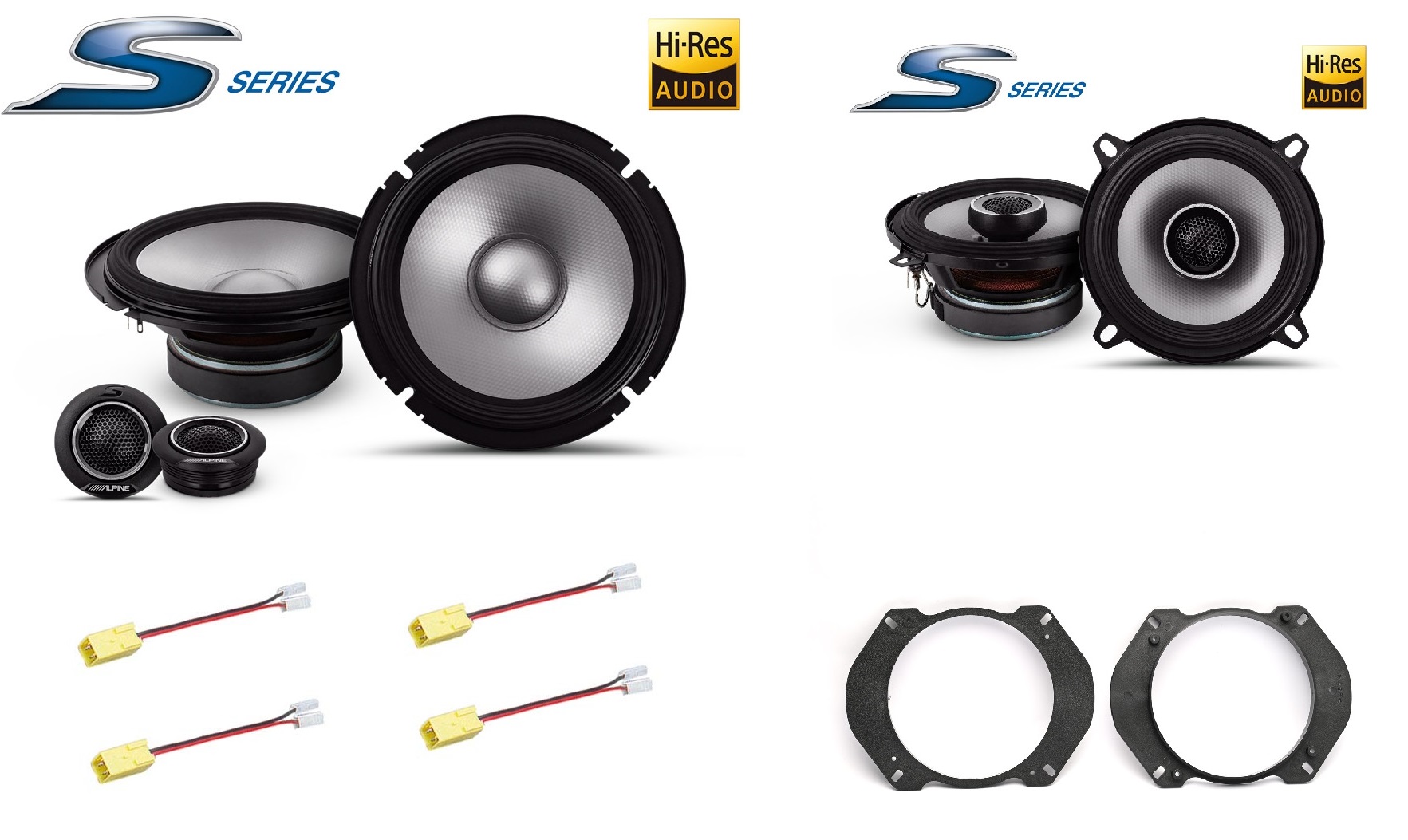 Kit 6 altoparlanti Alpine S2 per Alfa Romeo GTV Anteriori e Posteriori