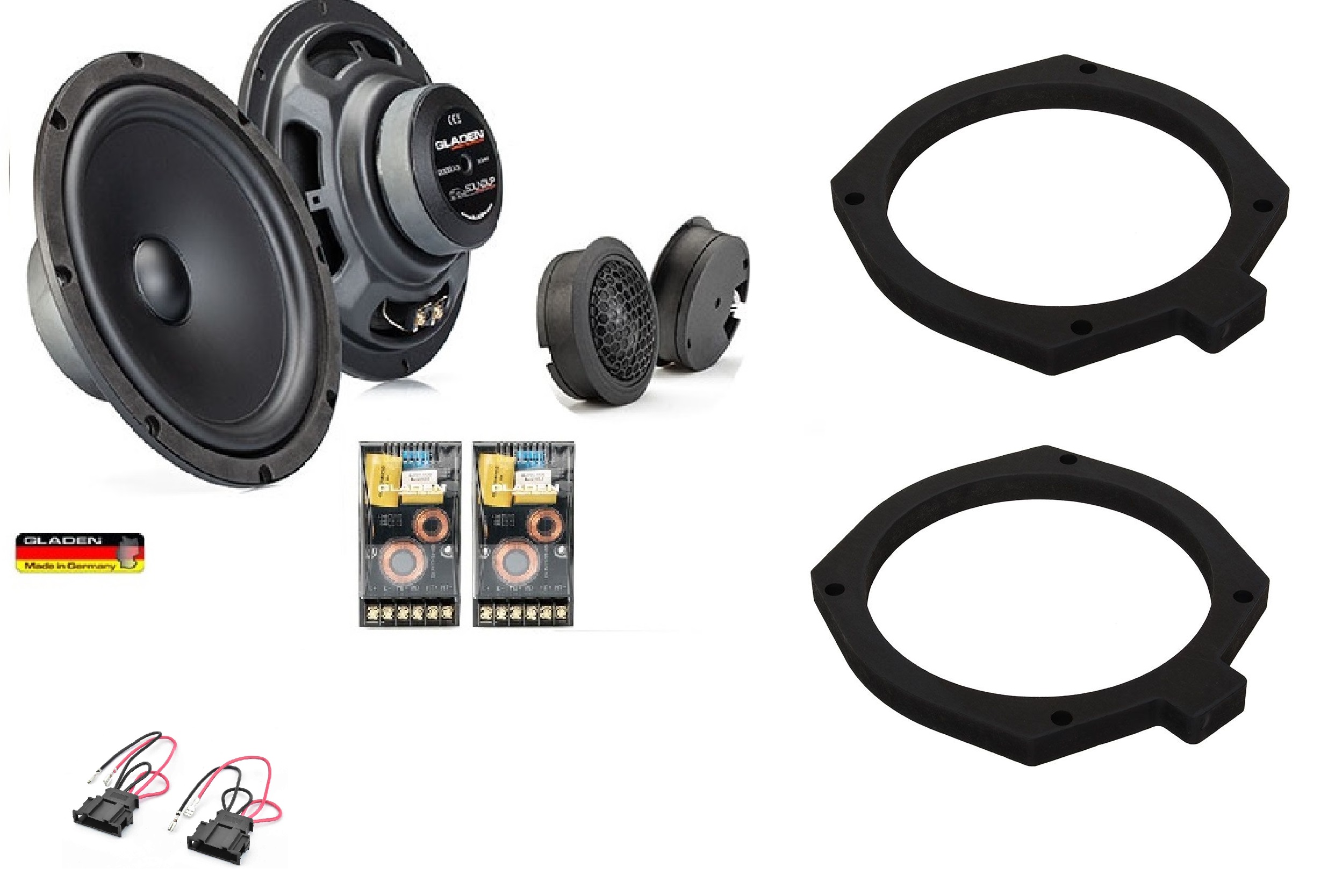 Kit altoparlanti Gladen per Porsche Cayman 981 serie dal 2005 al 2012