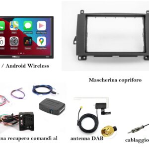 Autoradio Wireless 7'' Android CarPlay per Mercedes classe A (W169)  Multimediale