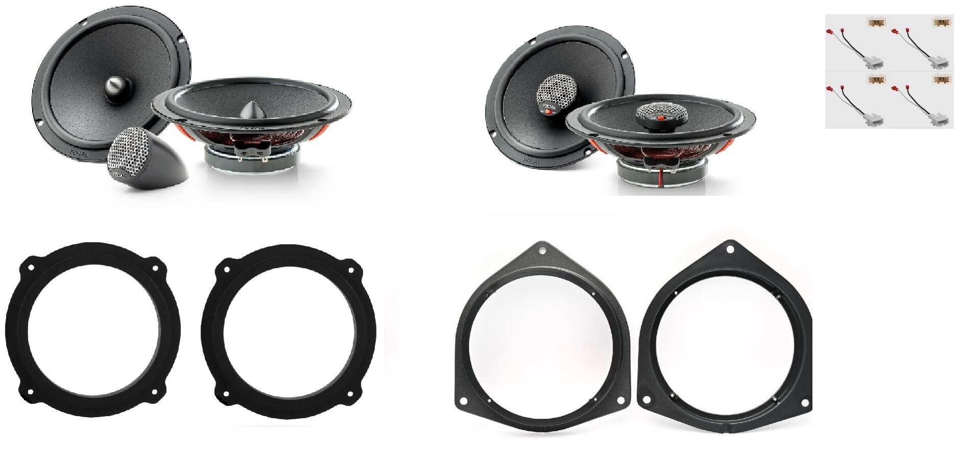 Kit 6 altoparlanti Focal Universal per Hyundai I20 (PB) serie dal 2008 al 2014
