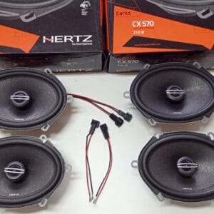 Kit Hertz 4 altoparlanti casse + cavi per Ford Focus 99-05 Anteriori e Posteriori