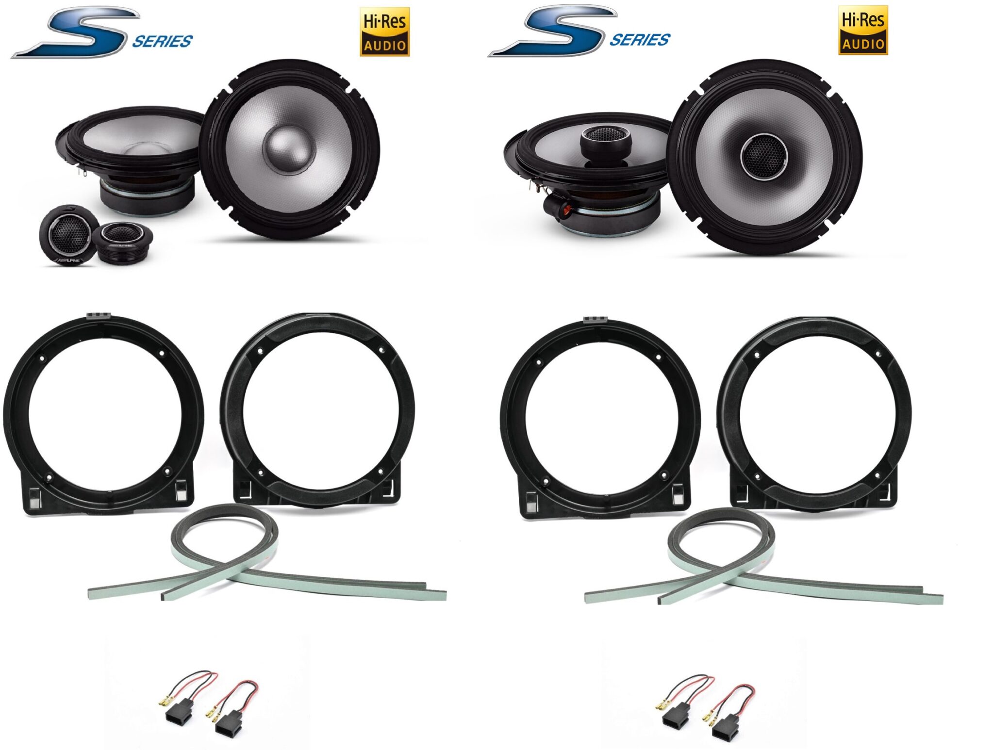 Kit 6 altoparlanti Alpine S2 per Honda CR-Z Anteriori e Posteriori