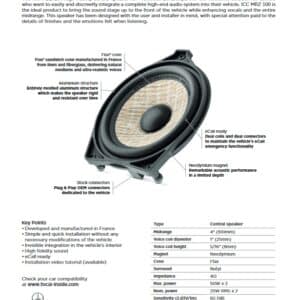 Focal altoparlante centrale per Mercedes W447 serie dal 2015