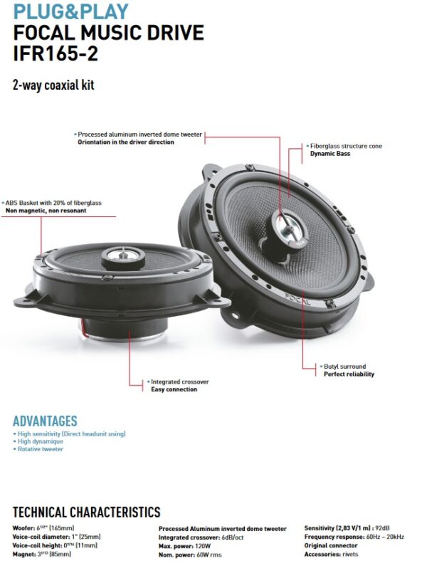 Focal Inside Acoustic 6.0 per Renault  Scenic III serie 2009-2016 - immagine 4