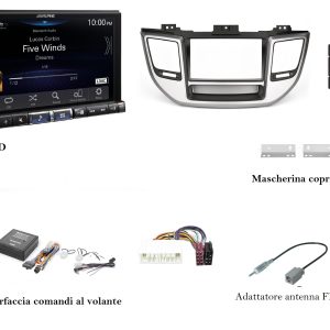 Kit multimediale Alpine ILX705D per Hyundai Tucson (TL, TLE) serie 2015 -2019  Apple Car Play