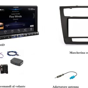 Kit multimediale Alpine ILX705D per BMW serie 1 E81 senza satellitare, clima bizona automatico