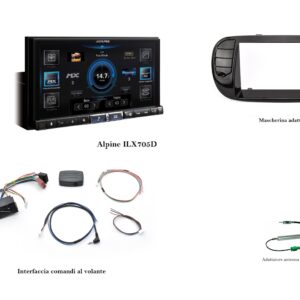 Kit multimediale Alpine ILX705D per Fiat 500 (312)