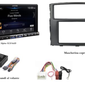 Kit multimediale Alpine ILX705D per Mitsubishi Pajero V80 serie dal 2015