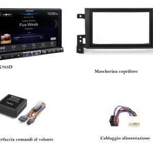 Kit multimediale Alpine ILX705D per Suzuki Grand Vitara II (JT, TE, TD) serie 2005-2012