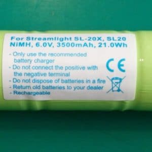 Batteria ricaricabile per Maglite Streamlite modelli SL-20X , SL20